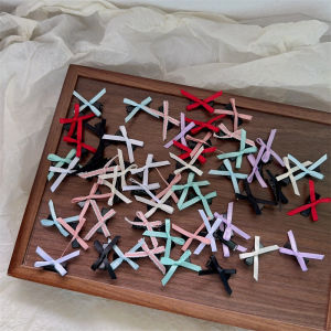 Mini Butterfly Knot Hair Clip 3mm Dance Style Sweet Girl Haircard Fine Silk Ribbon Hair Accessories for Women