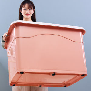 Thick Plastic Storage Box with Wheels