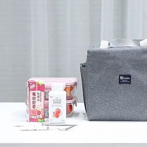 Tas Bekal Tahan Panas & Tas Bekal Makanan Jumbo: Tas Bekal Jumbo Anti Air Makanan Bento Elegan Aluminium Foil / Lunch Cooler Bag Box