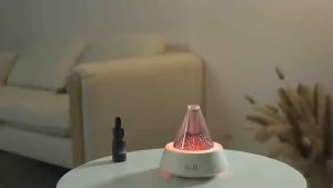 2023 New Essential Oil Diffuser Candlelight Shape Aroma Diffuser 120ml Cool Mist Humidifier with Night Light Lamp RM012