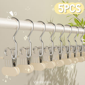 ชุดหมุดเสื้อผ้าเหล็กสเตนแบบพกพาพร้อมตะขอสำหรับแต่ละชุดและตัวเสื้อผ้าที่จัดระเบียบตู้ 1/5ชิ้น ราคาถูกต้อง