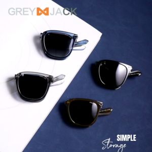Grey Jack Kacamata Hitam Sunglasses Polarized Lipat Bahan TR90+Metal Foldable Anti Silau Matahari Model Aesthetic Fashionable Pria dan Wanita 721