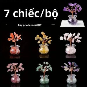 7 Chiếc Mini Cây Pha Lê Handmade Tinh Tế Đồ Trang Trí Nhà Cửa Tự Nhiên Đá Nghiền Phong Thủy Chủ Đề Tình Yêu Quà Tặng Ngày Lễ Tình Nhân