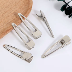 10Pcs Silver Color Hair Clips Duckbill Clamp Y2K Metal Barrettes DIY Hairpins Hair Accessories for Women Girls Hair Tools