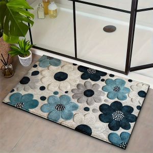 Thảm Trải Sàn Hoa Văn Phong Cách Scandinavia VIKAMA Mềm Mại Chống Trơn Trượt Dùng Làm Thảm Tắm Thảm Cửa Ra Vào Trong Nhà/ngoài Trời Trang Trí Nhà Cửa Thoải Mái.