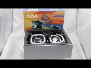 【FUNTIMES】2PCS Mini Driving Light NEW V7 Universal Dual Color LED Work Light Blue aperture