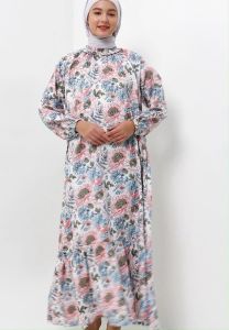MFMW Zaezelle Dress Gamis Broken White Motif Bunga