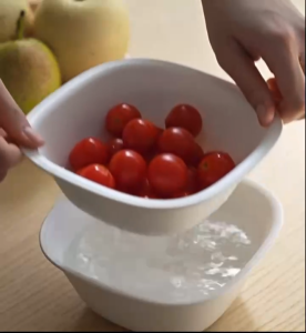 Classy Luxe High Quality Kitchen Washing Basket Bowl Fruit Vegetable Strainer Fruit Basket Drainer Bowl