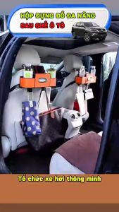 🚗 Hộp Đựng Khăn Giấy ABS Màu Cam Đa Năng – Phụ Kiện Nội Thất Xe Hơi Không Thể Thiếu