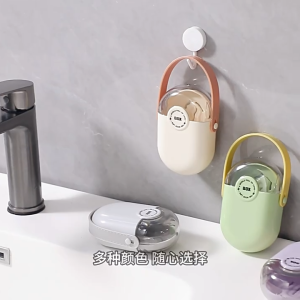 Transparent Soap Box Portable Mini Soap Storage Box Sealed Drain with Lid Travel Soap Dish Box Outdoor Sealed Soap Box