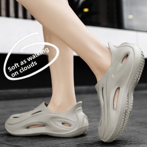 Anti-Odor Mens Summer Outdoor Wear Sporty Soft-Soled Slip-On Work Shoes Comfortable All-Day Wear Breathable EVA Material