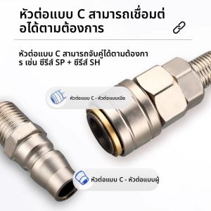 MO DE FA | C-Style Self-Locking Quick Coupling Air Hose Connector
