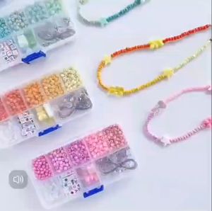 Childrens diy beading toys kids toys beads bracelet set DIY Jewelry Making Set DIY Beads Set Bracelet Making Kit DIY Toys For Girls Stationery Craft & Gift Cards Art Supplies Beads