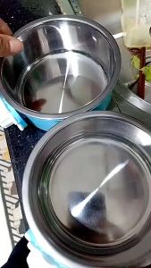 Chén gắn chuồng cho Chó Mèo bằng inox có nút vặn (mẫu mới) - Hara Pet Store