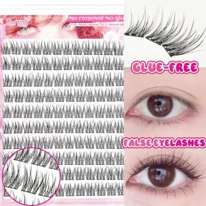 Daily Lash Win: Korean-Style False Lash Extension Kit with 120 Self-Adhesive Clusters – Soft Natural & Ready in Seconds!