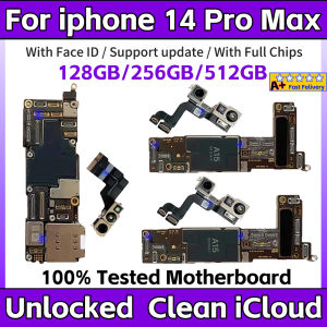 Unlocked Motherboard for iphone 14Pro 14 Pro Max 100%Wokring Main Board With Face ID Full Chips IOS System A+ Clean iCloud 128GB