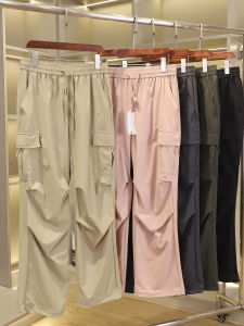 Quần Dài Thường Ngày Chống Nắng Thoáng Khí Thấm Hút Mồ Hôi Ngoài Trời Cho Nam Mùa Hè Quần Dài Ống Đứng Rộng Rãi Phong Cách Trẻ Trung