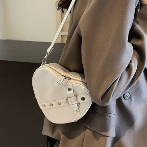 Túi Đeo Vai Hình Trái Đào Dành Cho Nữ Thời Trang Màu Trơn Hợp Xu Hướng Túi Đeo Chéo Kiểu Dáng Bán Nguyệt Chất Liệu PU Được Người Nổi Tiếng Trên Mạng Yêu Thích