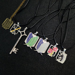 Japan Anime Attack on Titans Pendant Necklace for Women Men Wings of Freedom Neck Chain Choker Cosplay Jewelry Accessories Gifts
