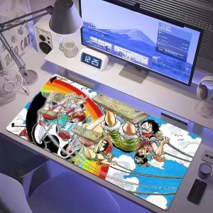 Bandai | One Piece Straw Hat Pirates Gaming Mouse Pad Large Rubber Keyboard Desk Mat With 2MM Stitched Edge Design