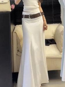MANMI | Slimming Summer White Fish Tail Skirt