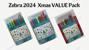 Zebra Sarasa Value Pack Gift Set - Decoshine Glitter Marker & Mildliner Highlighter 9-Piece Marker Set Portable Storage Case - Multicolor