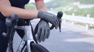 ROCKBROS găng tay đi xe đạp xuân thu thoáng khí elastics chống trượt Găng tay xe đạp nam giới màn hình cảm ứng cho nữ KÍN NGÓN MTB xe đạp đường trường Găng tay với chống sốc đệm