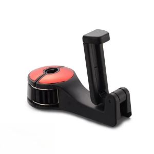 2-in-1 Multi-functional Car Headrest Phone Holder Hidden Rear Seat Lock Type Mobile Phone Hook for Vehicle
