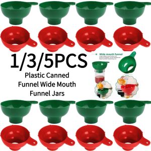 1/2/3/5PCS Canned Funnel Wide Mouth Funnel Jars Folding Funnel with Long Neck Liquid Filling Funnels Household Kitchen Gadget