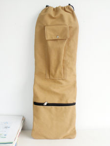 Portable Badminton Racket Bag Canvas Protective Cover Single Shoulder Netball Equipment Storage Bag for 2-3 Rackets