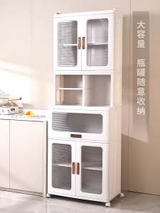 Worthbuy Kitchen Cabinet Foldable Storage Cabinet Drawer With Wheel Storage Organizer Rack Kabinet Dapur Laci 收納櫃