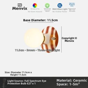 Menvix | Vintage Hand-painted Ceramic Wall Light