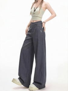 FINGERCROXX | Luxury High Waisted Wide Leg Trousers Spring Summer