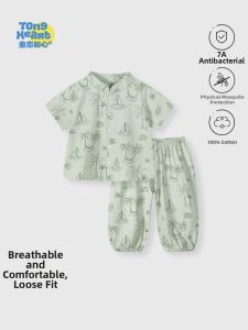 TONGLIANCHUXIN | Bộ Cotton Tay Ngắn Tách Biệt
