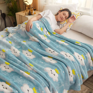 Dansunreve Velvet Nap Blanket Cartoon/Flower Printed Quilt Blanket Soft Sofa Blanket Air Conditioning Small Blanket For Bed 午睡毯