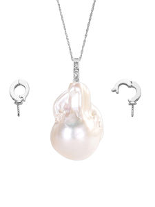 จี้เงินแท้ S925 แบบใหม่ พร้อมลูกปัดทรงกลมและทรงไม่สมมาตร เข็มขัดแบบเปิด สไตล์บาร็อค เครื่องประดับแฟชั่น เครื่องประดับ