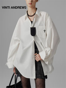 100-count Double Long Staple Cotton BF Style Loose White Shirt