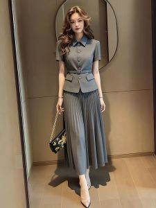 SHANGSHA | Summer Light Gray Professional Elegant Suit