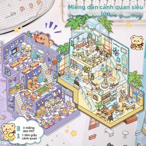 XINTENA | Cute DIY 3D Large Cartoon Scene Sticker