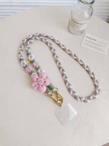 ยาวCrossbody Anti-lossโทรศัพท์มือถือแขวนเชือกสายคล้องไหล่HandทอDaisy Chainสําหรับยุโรปและเกาหลีแฟชั่นเครื่องประดับ