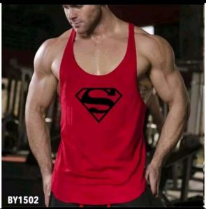 Singlet gym pria super hero