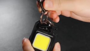 Multifunctional USB Rechargeable COB Work Lamp/ Mini Keychain LED Light for Outdoor Camping Fishing/ Night Security Flashlight