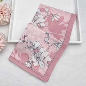 Oversized Pure Cotton Handkerchief with Soft Silky Texture and Beautiful Print by Heart Clear Brand for Women Perfect Gift