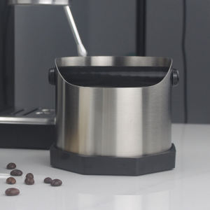 Large Capacity Stainless Steel Coffee Grounds Bucket Home Use Coffee Powder Trimmings Bucket Coffee Maker Knockout Bucket Storage Box Trash Can