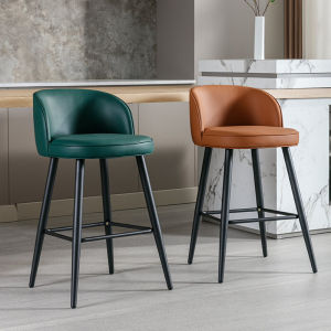 เก้าอี้บาร์แบบมีขาสูง ดีไซน์เรียบง่าย สำหรับใช้ในบ้าน ร้านแว่น ร้านขายเครื่องประดับ อุปกรณ์ตกแต่งบ้าน สไตล์โมเดิร์น ที่นั่งแบบพับได้