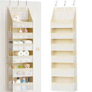 6 Layer Over The Door Hanging Organizer Toys Clothing Snacks Multi-function Storage Bag Space-Saving Closet & Bathroom Storage