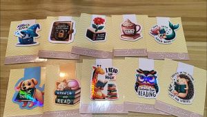 Joy Collective | Cute and Fun Magnetic Bookmarks Holographic Rainbow Finish