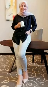 Kemeja Putih Wanita Formal Kerja & Kemeja Polos Lengan Panjang