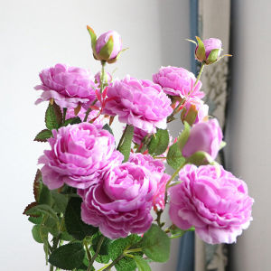 Luxury Silk Rose Flowers Artificial Decorative Bouquet Living Room Table Top Decoration High End Peony Flower Arrangement