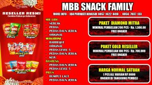 SNACK FAMILY MBB Popcorn Rumput Laut Gurih Berbagai Rasa Paket Diamond Mitra Paket Gold Reseller Harga Normal Satuan